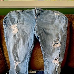 Torrid boyfriend jeans.  They are extra short in length